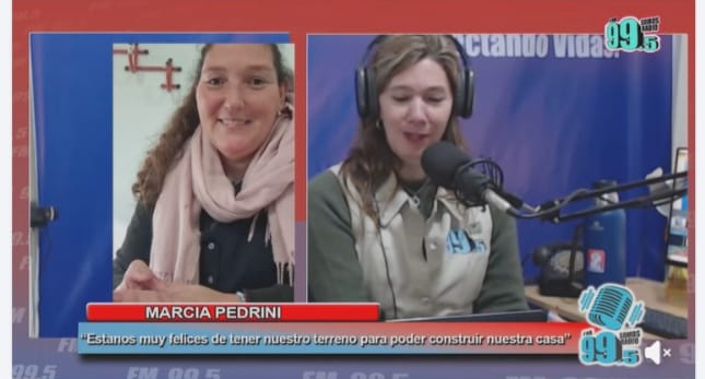 MARCIA PEDRINI Y SU EMOCIÓN POR PODER ACCEDER A SU LOTE PROPIO.